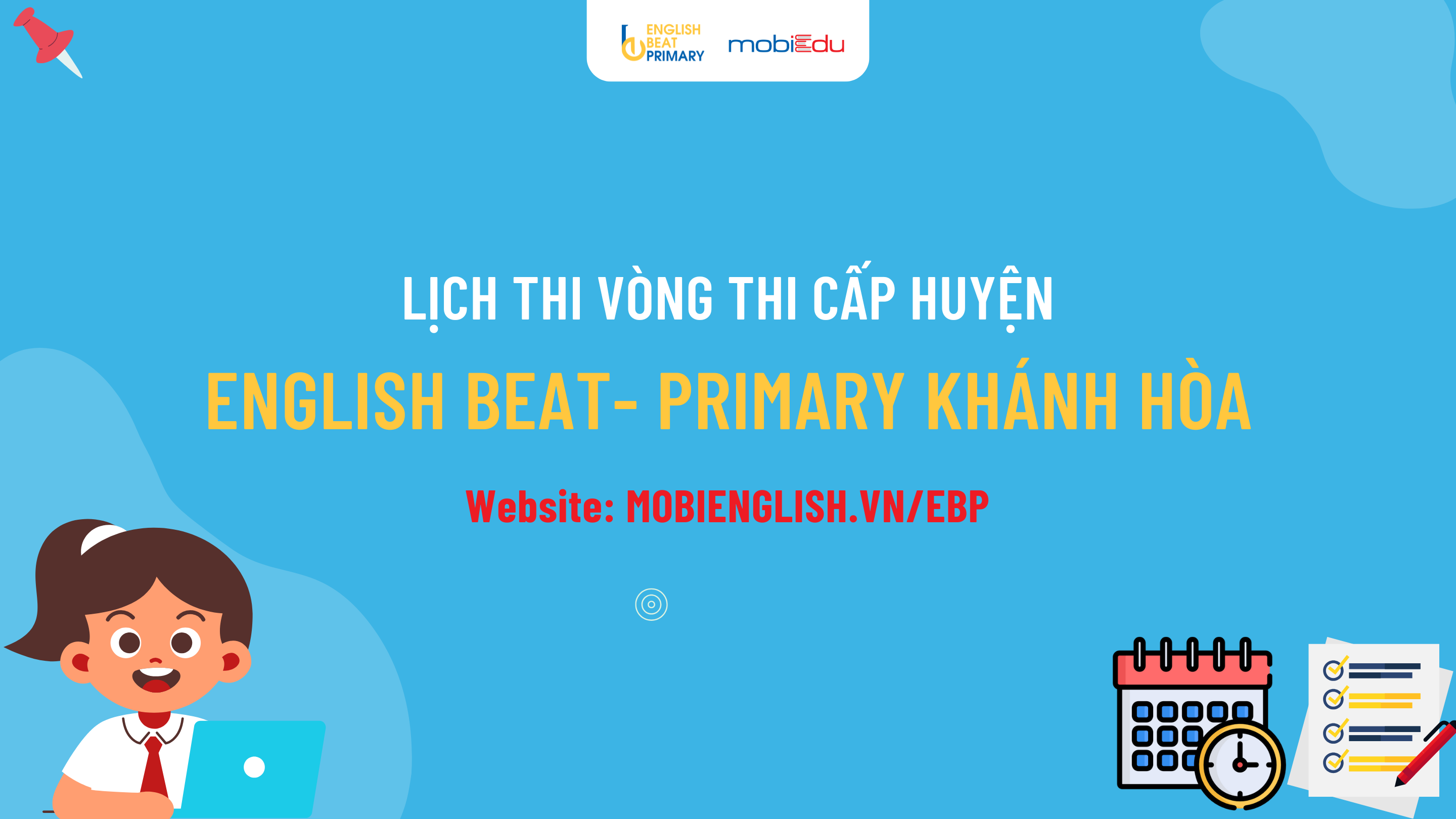 Lịch thi vòng Huyện sân chơi ENGLISH BEAT-PRIMARY KHÁNH HÒA