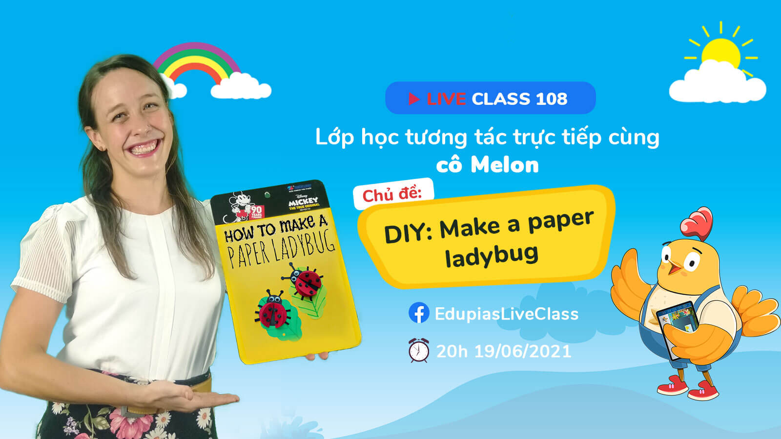 Live class tuần 108 - Chủ đề: Make a paper ladybug